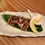 蕎麦切り 旗幟 - いかの丸干し焼き630円