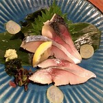 蕎麦切り 旗幟 - しめ鯖730円