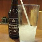 大阪串かつ　テンテコマイ - “ナカ”は、シャーベット状にしていますから、
      ホッピーと混ぜても途中で薄まらなくて、良心的♪
      