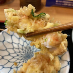 Tempura Takiguchi - ⑧かき揚げ　海老、貝柱、みつ葉ですね