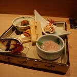 鮨 清松 - 前菜5種盛(季節感あり）