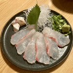 KAMOSU - 真鯛の刺身　炙りも付いてきた！