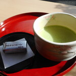 奥の細道展 - 抹茶セット　羊羹付き