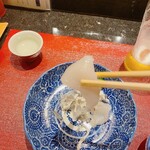 京極寿司 - ふぐ刺しが分厚いです！