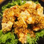 卓 - 特製だれのから揚げその４