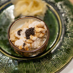 うを徳 - 2021.11 羅臼雲子とイタリア産黒トリュフペーストのミニ丼