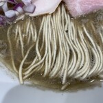 らーめん つけ麺 けのひ - 「濃厚煮干しそば（800円）」の麺アップ