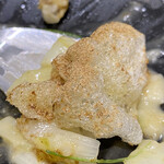 Takumi - ・白子のムニエル ・下仁田ネギ 白ワインとバターのソース ・牛アキレス腱のチップス セップ茸の香り