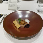 Takumi - ・フランス産フォアグラのポワレ ・クレソンと豚肉のパテ ミルフィーユ仕立て ・栗のピューレと牛乳の泡 ・プルーンの赤ワイン煮