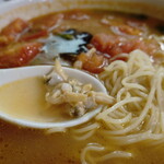 李園 - 入っていた”あさり”は小さめですが、シッカリしており、プリプリとした食感があります。