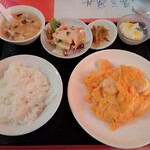 Chuukaryouri Aifukurou - 海老と卵の炒めセット(770円)