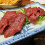 焼き鳥　柳屋 - 会津産馬刺し