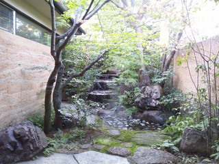 Hagino Chaya - 木の温もりが落ち着くエントランス、お席から眺める日本庭園