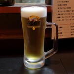 いかやき やまげん - 一番搾り生ビール