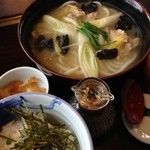 むぎの里 - 塩麹うどん＋ミニとろろ丼セット 780円