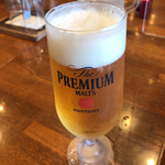 レストラン比婆山 - 生ビール「プレミアムモルツ」。