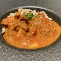 L'Agréable Esprit de GAMIN - 黒米ガーリック・ライスとイカのセート風