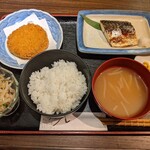 Wasabi - 黒毛和牛メンチカツ定食（880円）