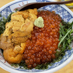 Hanafusa - お連れさんの雲丹とイクラ丼
