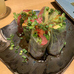 魚酔 - マグロとアボガドの生春巻き