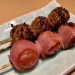 San kichi - 鴨つくね ＆ ベーコントマト串