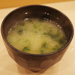 寿司処 やまざき - おまかせセット(6800円)のお味噌汁