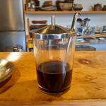 食堂カウ - 鰆の香味蒸しには、此方のタレを自分でかけてから、いただきました。