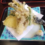 江戸そば きらら - 野菜天ぷら。