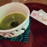 宏智庵 日月カフェ - 冷たい抹茶  630円 (お菓子付き)