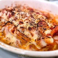 イレール人形町 - トリップとヒヨコ豆のトマト煮グラタン