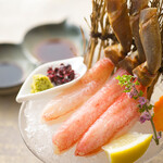 Crab sashimi