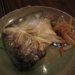 吟吟 - 【2012年11月】【【鮟鱇鍋コース】地魚のかぶと焼き＋山田錦の炙り香り（１人前）