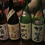 吟吟 - 【2012年11月】【乾杯用に注文したお酒たち。６人で回し飲みです♪