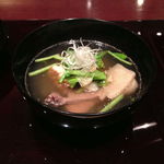 先付：丹波篠山の猪肉＆天王寺蕪の吸い物