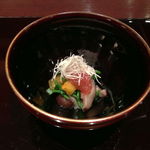 北新地 弧柳 - 高槻しいたけ＆むかご＆完熟柿などの和え物