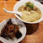 麺屋 六感堂 - のどぐろラーメン＋銀むつテール煮つけ丼