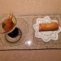 中国料理 翆陽 - ミニ春巻きと蟹爪揚物