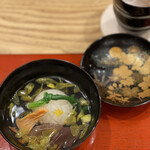 三宅輝 - ・お椀；菊花蕪 海老真薯 生木耳 ばちこ