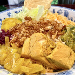 Ryu Cafe&Curry - 細目のバスマティを中心に甘鯛？の切身カレー、オクラ、大根etcで見ただけで健康になったww