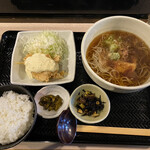 Wasabi - かけ蕎麦と鶏天タルタルソース添え