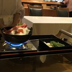 四季の彩 旅篭 - 雲海鍋調理中