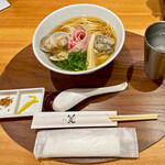 銀座 篝 - 「清湯Soba蛤と牡蠣 醤油」¥1,200