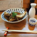 Sushinihachi - キハタ煮付け ＆ 燗酒