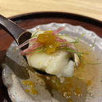 京味 もと井 - タラの白子豆腐とカラスミ