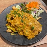 Asiatique - ソフトシェルの玉子カレー炒め