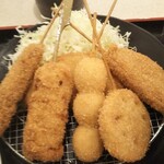 串カツ田中 - 「串カツ定食」串カツ６点