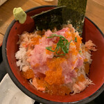 Isari Juu Hachi Ban - 上十八番丼（漬物、お汁、シメ茶漬け付き）
                        1200円