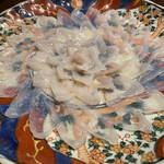 川棚グランドホテル ダイニングかえでてらす - 河豚刺身テッサ一人分