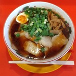 極食堂 - 中華そば(醤油・太麺・中盛)