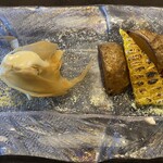 徳山鮓 - 初めていただいた熊肉の包み揚げ。